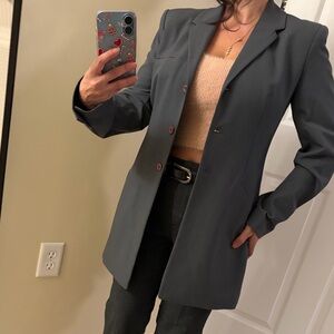 Reserved 💕🎄Express blazer jacket grey career office going out job interview